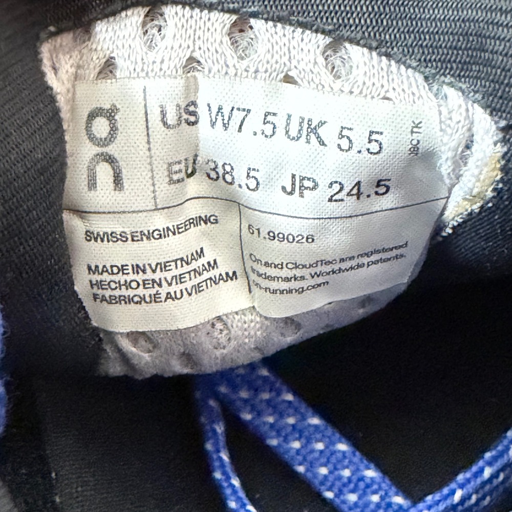 On Cloudmonster Womens Running Shoes Blue Grey 61.99026 US 7.5 gym fit shoe C+ - Picture 8 of 13